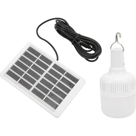 Ampoule solaire LED rechargeable portable 2000 mAh 6 V pour camping, tente et usage domestique (1/5)