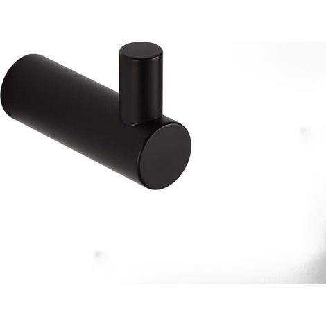 Set mit 6 Wandhaken aus Edelstahl 304 für Bad und Küche, schwarz