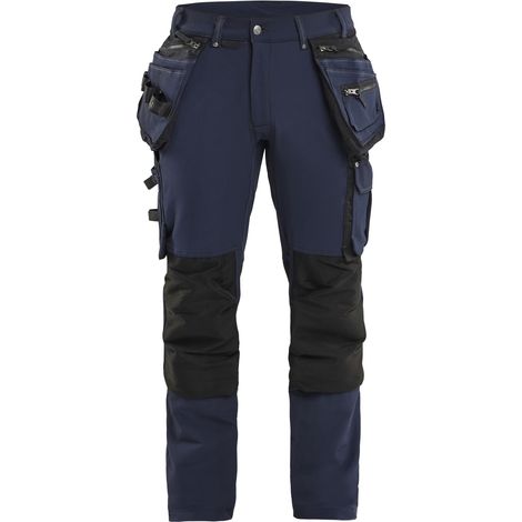 Pantalón de trabajo X1900 artesano stretch 4D 1998 - Azul marino oscuro/Negro M - FR(44) - SE(C50) - Normas