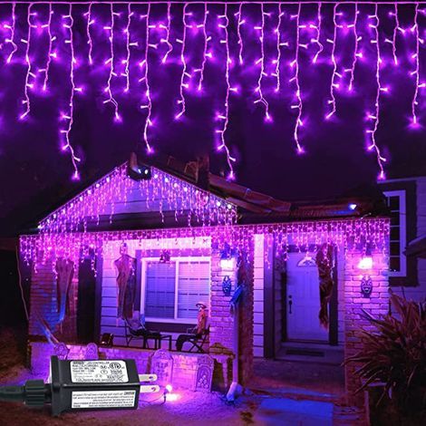 Paryou – Luci decorative da esterno da 100 m, 1000 LED, impermeabili IP65 – 8 modalità – Alimentazione – Decorazione da giardino, Natale, matrimonio, festa, viola – 1000 LED (1/5)