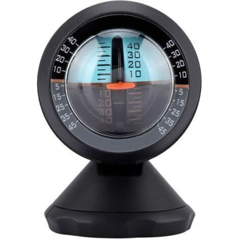 Inclinomètre de Voiture Indicateur de Pente Compteur Niveau d'inclinaison Jauge Instrument de sécurité routière Voiture, ABS Noir Angle Pente Indicateur d'inclinaison Haute sensibilité