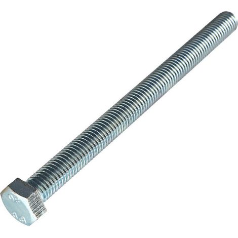 Vis métaux Tête hexagonale TH M14X120 Classe 8.8 Acier zingué