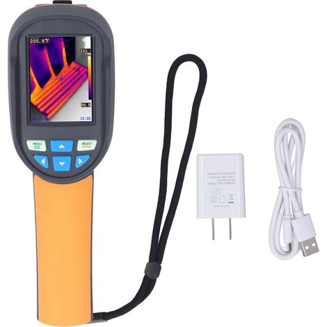 Caméra thermique infrarouge portable 2,8 pouces, détecteur de fuite d'eau pour canalisation, mesure -20 à 550°C, résolution 120x90, prise américaine 100-240V, outil de diagnostic thermique (1/5)