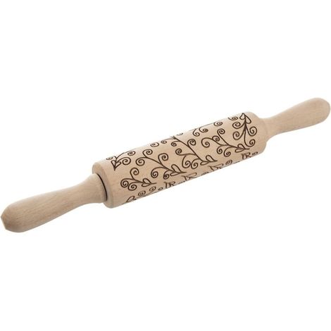 Mattarello decorativo in legno con stelo girevole, 33 cm (1/4)