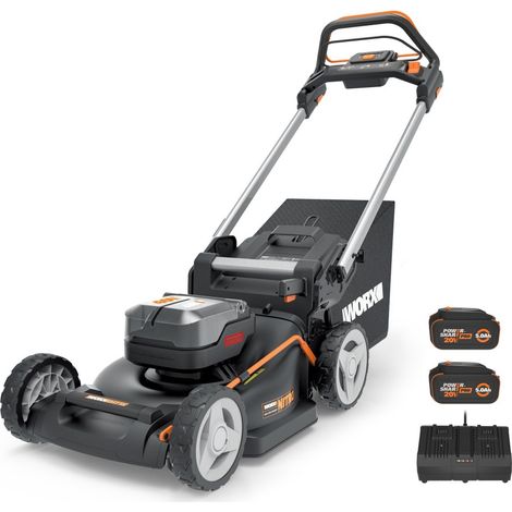 WORX Tondeuse sur batterie WORX Wg749e.2 40 V, l.46 cm
