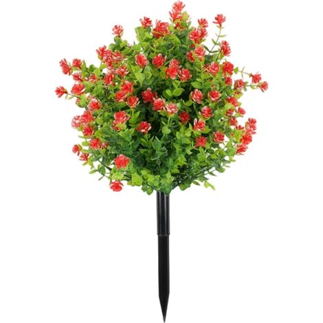 Fleurs Artificielles D'Extérieur Résistantes Aux UV Arbustes Artificiels Piquets De Fleurs Factices D'Extérieur Pour Printemps Été Intérieur Porche Jardin Maison Patio Porte (1/5)