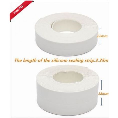 Bande D'étanchéité - PVC - 22 mm x 3,2 m - Pour Éviers Baignoires Et Murs - 1 Pièce (1/4)