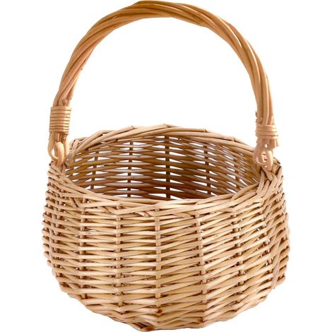 Panier à fleurs en osier avec poignée