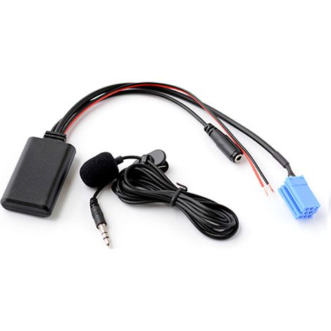 VURAHOME -Voiture BT Adaptateur Sans Fil De Voiture CD Stéréo AUX Musique Interface pour Alfa Romeo 147 156 159 Brera Mito GT Giulietta - Le noir