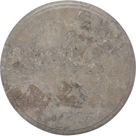 Dessus de table, Plateau De Table Gris Ø40x2,5 cm Marbre LKF96553 (1/5)