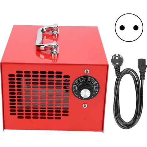 Générateur d'ozone portable purificateur d'air professionnel rouge avec minuterie, prise UE 220V, 5g/h pour désinfection domestique (1/5)