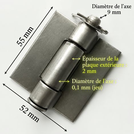 Charnière à souder type H modèle 55 mm épaisseur 3 mm pour portail et camion 55 1 g – Livraison gratuite