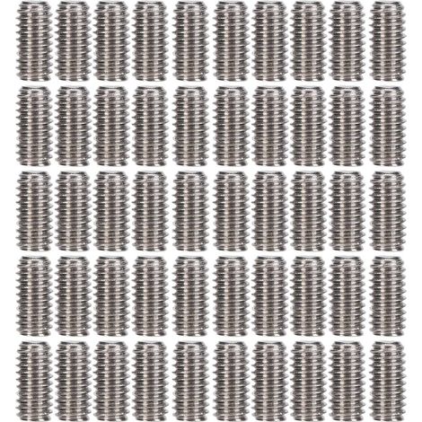 Sortiment an Befestigungsschrauben  Anschlagschrauben aus Edelstahl A2-70  Set mit 50 Schrauben M2, M2,5, M3  Abmessungen DIN 916 (1/5)