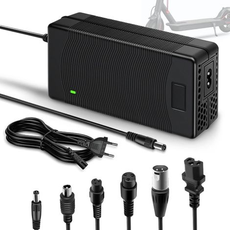Chargeur Trotinette Electrique 48v,Chargeur 48v Universel pour Batterie Lithium avec 6 Connecteurs,54.6v 2a Chargeur Hoverboard Charge Rapide pour Hoverboard,E-Bike,Trotinette Electrique (1/5)