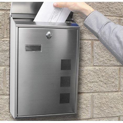 CASSETTA POSTALE ESTERNA INOX LISBONA - 39X25X10