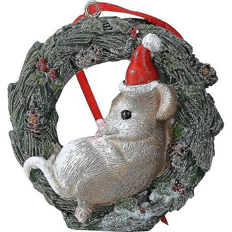 Petit animal décoratif de Noël à suspendre au sapin, à la maison, au bureau ou à la chambre, avec ficelle (Ne (1/5)