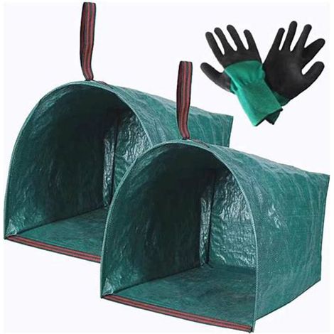 Sac de jardin (vert) Sac à feuilles de jardin Pelle à feuilles de patio Sac à déchets de jardin Collecteur de feuilles [150L] 5956 (1/4)