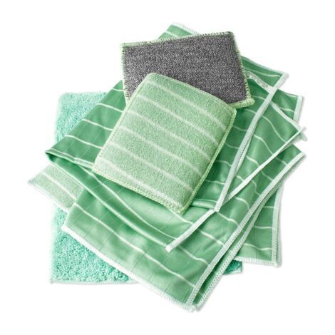 Pair Lot de 6 chiffons en microfibre de bambou – Antibactériens et non rayants – Pour nettoyage vitres, miroirs et carrosseries (1/5)