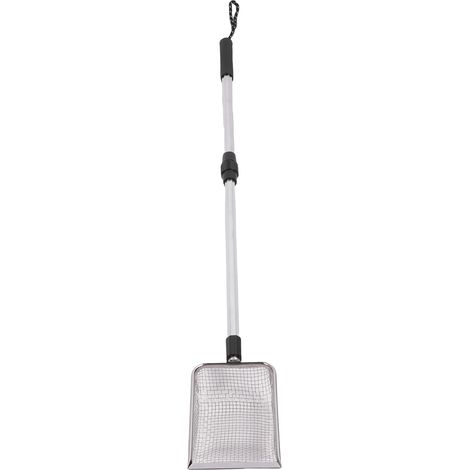 Toivize Pelle à litière extensible pour chat, manche long en acier inoxydable, outil de ramassage des déchets pour bac à litière ou poulailler (1/5)