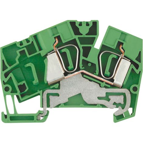 Borne PE Weidmuller Z, Cage à ressort, Vert, Jaune ( Prix pour 1 )