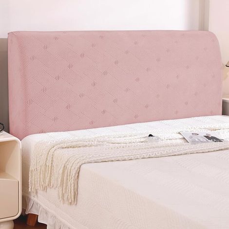 Elastischer Kopfteilbezug, fleckenabweisender Kopfteilbezug, waschbarer Kopfteilbezug, abnehmbarer Kopfteilbezug fürs Schlafzimmer (200 cm, Rosa) (1/4)