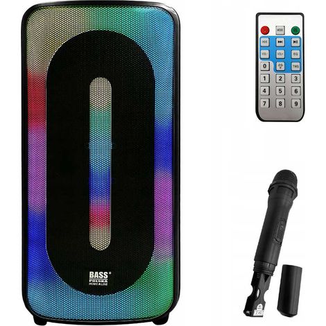 Bluetooth-Lautsprecher mit Mikrofon, Fernbedienung und Karaoke-Funktion