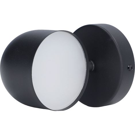 LED-Wandleuchte für den Innenbereich, intelligente Touch-Steuerung mit stufenloser Dimmfunktion, um 350 Grad drehbar, schwarz, für Wohn- oder Schlafzimmer, 85–265 V (1/5)