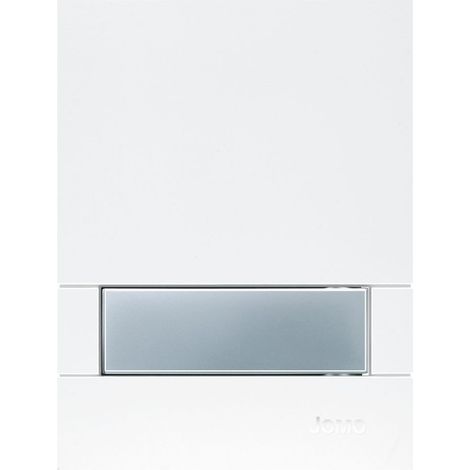 Plaque de commande pour urinoir blanc-mat chromé