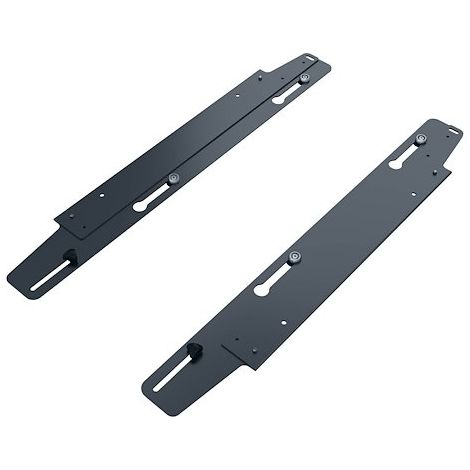 Jeu de platines coulissantes anthracite pour pôle de 2 bureaux - Arch - Maxiburo