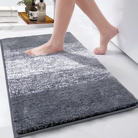 Tappetino da bagno in microfibra extra morbida, antiscivolo e lavabile in lavatrice, tappetino assorbente per la doccia, 4161 cm (1/5)