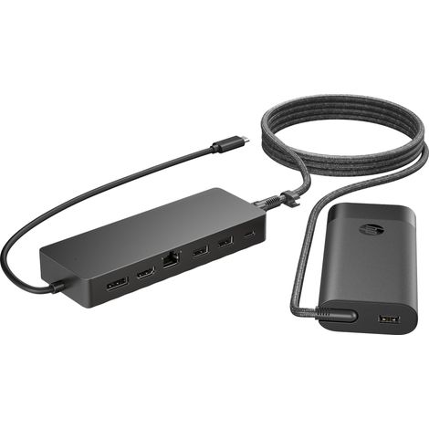 HP USB-C Hub & Charger Combo - Slim Design, PXE Boot & LAN