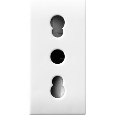 Presa bipasso domus s44 2p+t 10/16a 250v 1 modulo ave 441006/15ts
