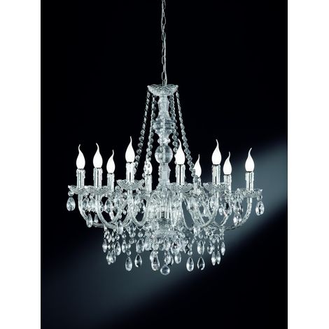 Reality R1170-00 Lüster Lampadario, 40 W, Trasparente, Diametro 76 cm (1/4)