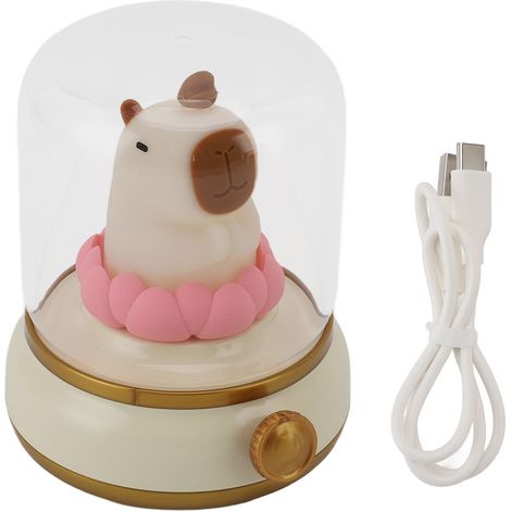 Veilleuse Capybara Innovante Mignonne Lampe Table USB Rechargeable – Chevet Chambre Lecture Lumière Douce Chaude (1/5)
