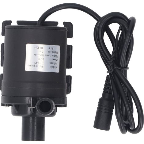 Pompe immergée silencieuse 800L/H 200GPH pour fontaine bassin aquarium hauteur refoulement 5 mètres DC24V (1/5)