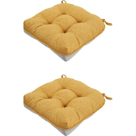 Les coussins de chaise de styles minimalistes fabriqués à-jaune