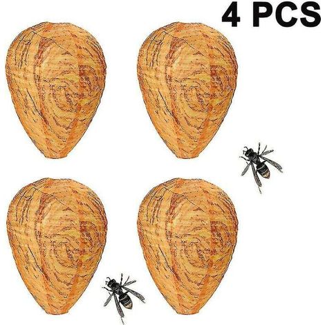 Waterproof Wasp Nest Hanging Bait Bumblebee Deterrent Fake Fabric Yellow MUMU (1/4)
