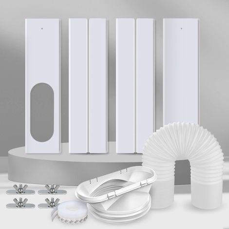 Kit di ventilazione per finestra per condizionatore portatile Cainda, guarnizione per finestra del condizionatore per tubo di scarico del condizionatore di diametro 13/15 cm (5/5,9 pollici), lunghezza (1/4)