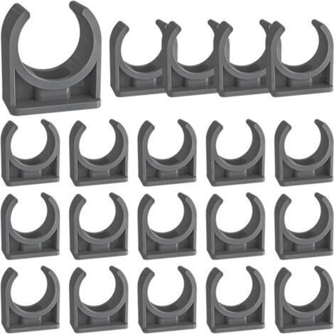 20 pièces Colliers de tuyau, colliers de serrage, Support en U pour tuyau, pour la fixation de tuyaux en acier inoxydable, tuyaux en plastique caoutchouc (1/5)