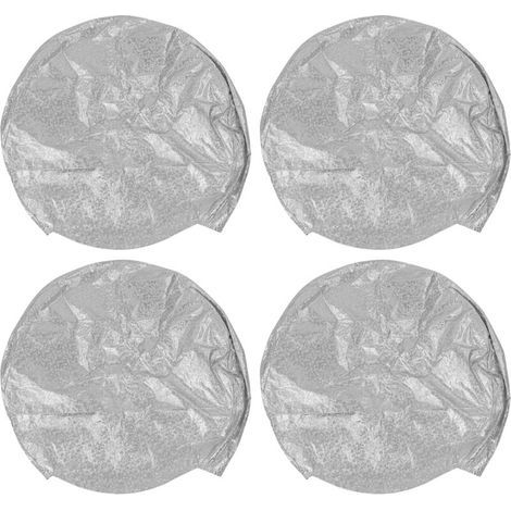 Housses de pneus imperméables en aluminium réfléchissant UV – Lot de 4 pour voitures, SUV, camions et camping-cars (jusqu’à 23/25 pouces) (1/5)