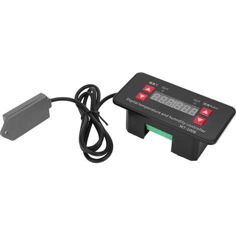 Temperatur- und Feuchtigkeitsregler, Gewächshausschalter mit Digitalanzeige WT-1008 110–220 V AC (1/5)