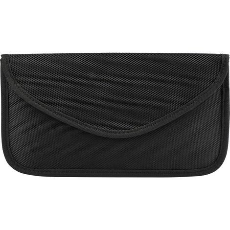 Etui Anti RFID,Pochette Thermique Badge Telepeage,Pochette Anti Onde Telephone,Sac Faraday Telephone Bloqueur Signal pour GPS,RFID,NFC,RF(Noir) (1/5)