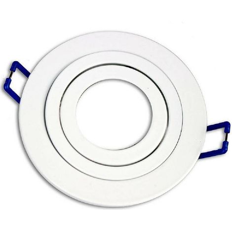 TRADE SHOP - Portafaretto Da Incasso Rotondo Bianco Orientabile Supporto Per Faretto P11 - (1/2)