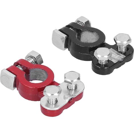 Bornes de batterie bicolores (rouge/noir), pour caravanes, voitures, fourgonnettes, camping-cars, camions, motos