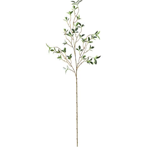 Branches Vertes de Banian Artificielles, Fausses Plantes en Plastique Plantes Artificielles D'extérieur avec Feuille de Haricot et Longue Tige pour la Décoration de Bureau de (113cm) (1/5)