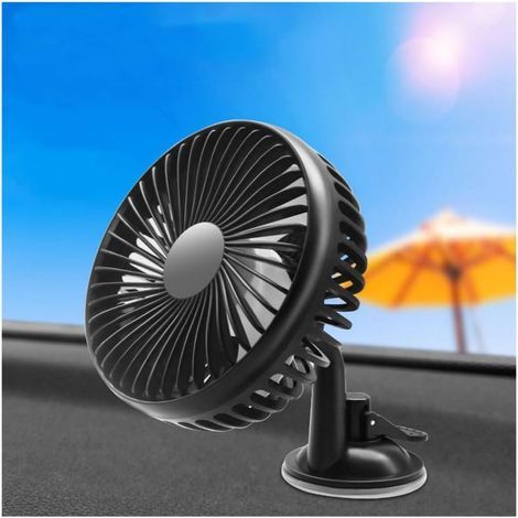 TEHAUX Ventilateur de Voiture USB 12/24v Abs Noir, Refroidisseur (1/5)