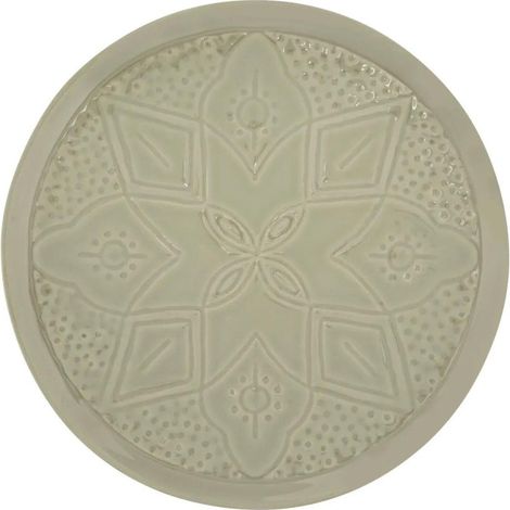 Lot de 6 Assiettes Plates "Sienna" 27cm Vert Olive (1/2)