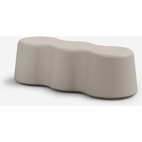 Gartenbank 3-Sitzer aus Polyethylen, modernes Design Peanuts - Beige (1/4)