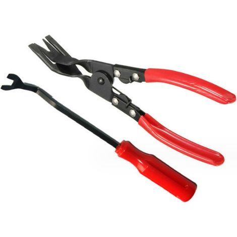 Alicates para desmontar molduras de puertas de coche, juego de 2 alicates de plástico para remaches, utilizados para quitar los clips de las molduras de las puertas. (1/5)