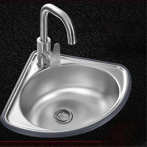 Évier en acier inoxydable compact pour cuisine de pour camping (1/2)